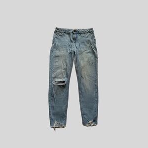 New Look Light Blue Distressed Skinny Jeans